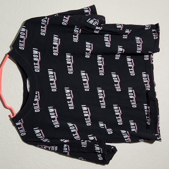 Pull & Bear Crop Top Out Now Friday Mood size M Euro Black - Picture 1 of 9